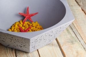 Betonová mísa HEX, originální zpracování prefabrikátů na zakázku