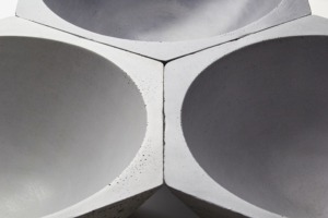 Betonová mísa HEX, originální zpracování prefabrikátů na zakázku