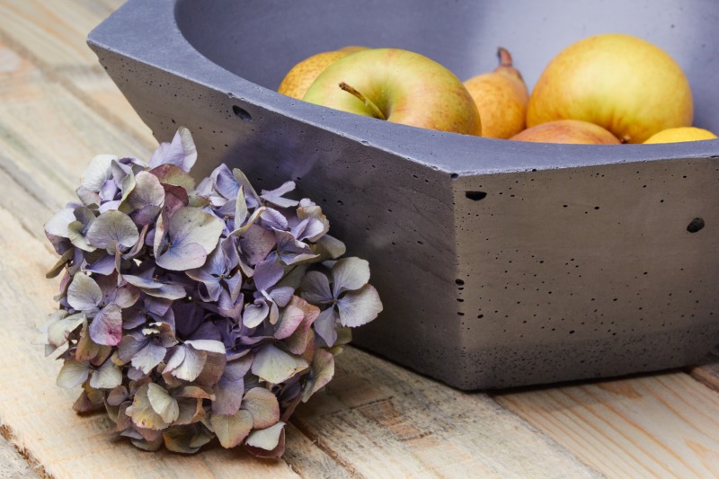 HEX bowl from concrete HEX was produced for NAIF design