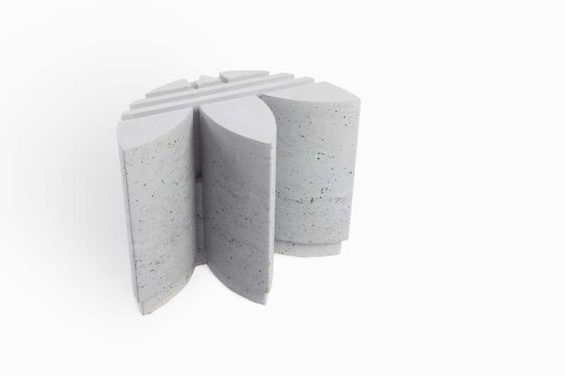 Concrete table for meetings was made for a fashion brand chain.