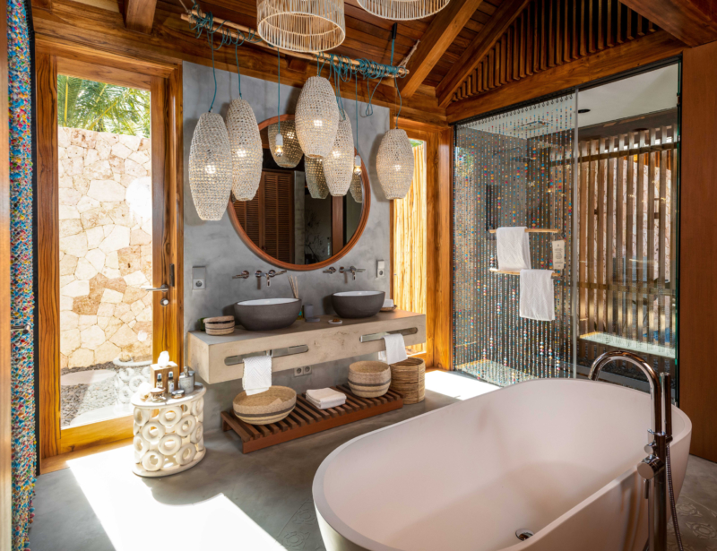 Bathroom boards from concrete in African ZURI