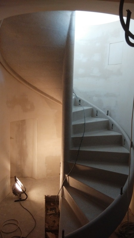 Design terazzo staircase, casted concrete