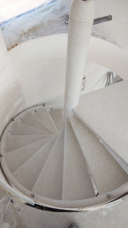 Design terazzo staircase, casted concrete