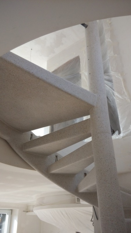 Design terazzo staircase, casted concrete