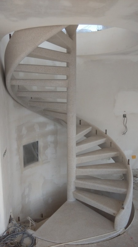 Design terazzo staircase, casted concrete