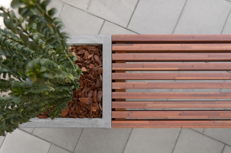 Concrete bench, park bench TELO