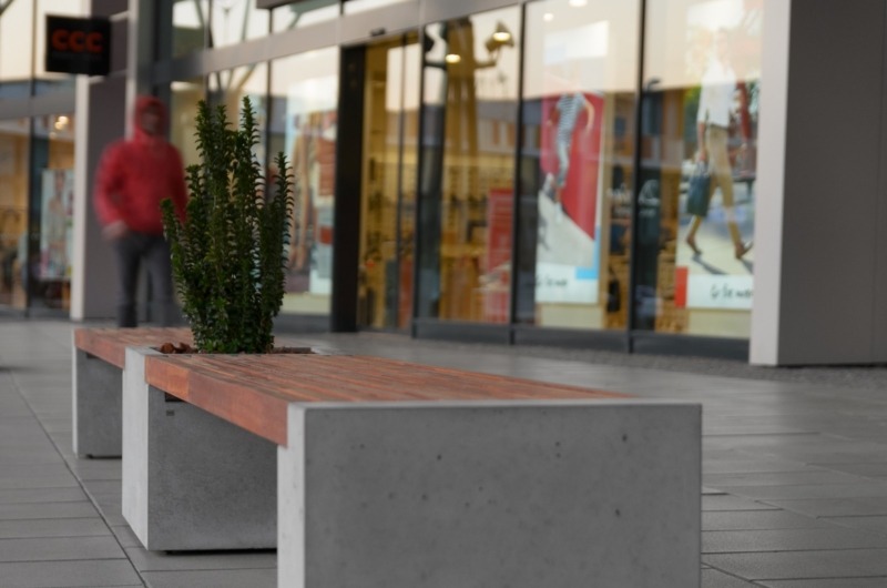 Concrete bench, park bench TELO