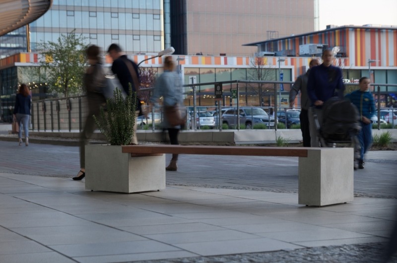 Concrete bench, park bench TELO