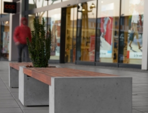 Concrete benches TELO garden furniture, garden architecture