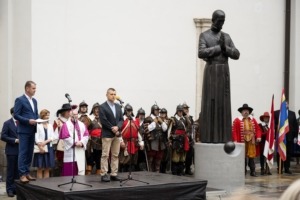 Statue of Martin Wednesday for Brno, pedestal from Švec concrete workshop