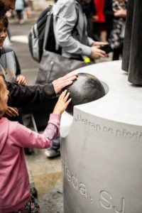 Statue of Martin Wednesday for Brno, pedestal from Švec concrete workshop