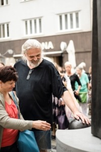 Statue of Martin Wednesday for Brno, pedestal from Švec concrete workshop