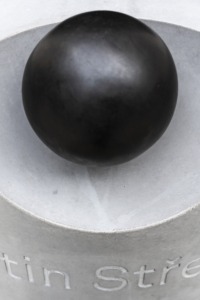 Statue of Martin Wednesday for Brno, pedestal from Švec concrete workshop