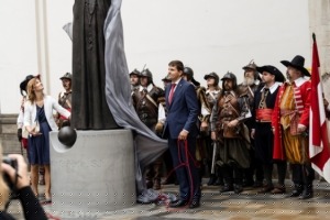 Statue of Martin Wednesday for Brno, pedestal from Švec concrete workshop