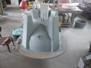 story production model and mold for wine tank