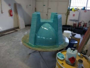 story production model and mold for wine tank