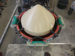 story production model and mold for wine tank