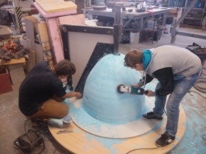 story production model and mold for wine tank