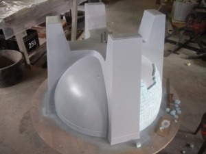 story production model and mold for wine tank