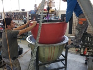 story production model and mold for wine tank