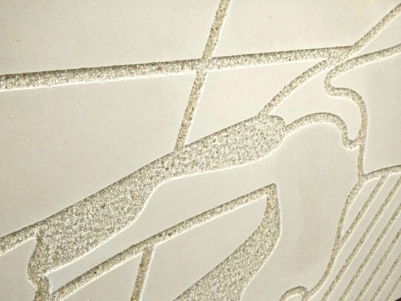 Detail of graphic concrete structure