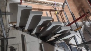 interwoven staircase made of concrete