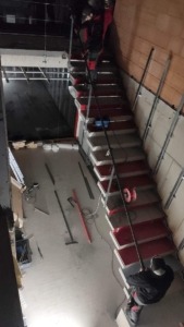 interwoven staircase made of concrete