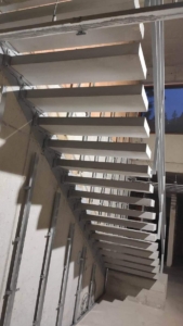 interwoven staircase made of concrete