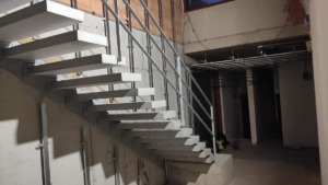 interwoven staircase made of concrete