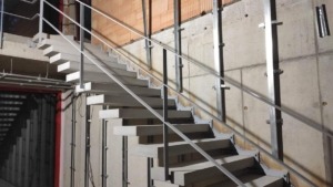 interwoven staircase made of concrete