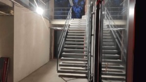 interwoven staircase made of concrete