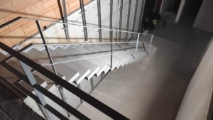 interwoven staircase made of concrete