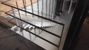 interwoven staircase made of concrete