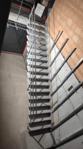 interwoven staircase made of concrete