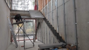 interwoven staircase made of concrete