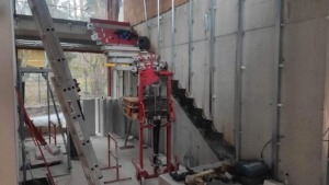 interwoven staircase made of concrete