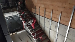 interwoven staircase made of concrete