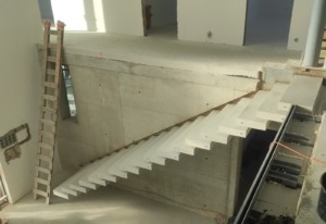 Concrete staircase, cantilever stairs made of precast concrete