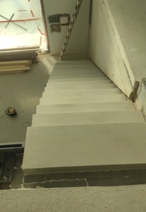 Concrete staircase, cantilever stairs made of precast concrete