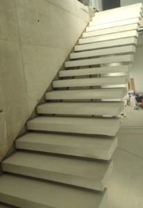 Concrete staircase, cantilever stairs made of precast concrete
