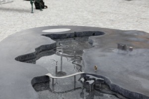 Concrete fountain in Dolní Věstonice