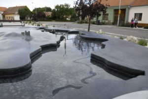 Concrete fountain in Dolní Věstonice