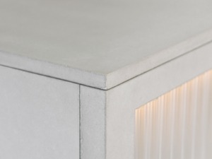 Betonový pult do prodejny skla v Brně